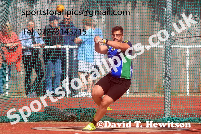 Senior Mens hammer, 2024 Northern Senior and Under-20s Track and Field Champs, Middlesbrough.  Photo: David T. Hewitson/Sports for All Pics